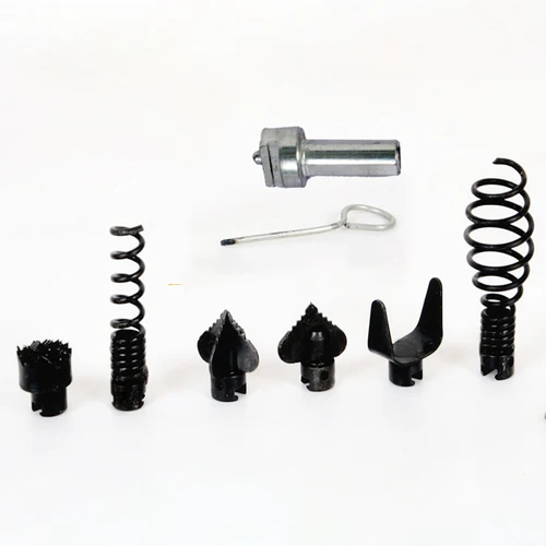 Imagen 2 del producto Juego de resortes de extensión para draga de tubo de drenaje doméstico, 15M, 20M de longitud, resorte de compresión para draga de alcantarillado con conector