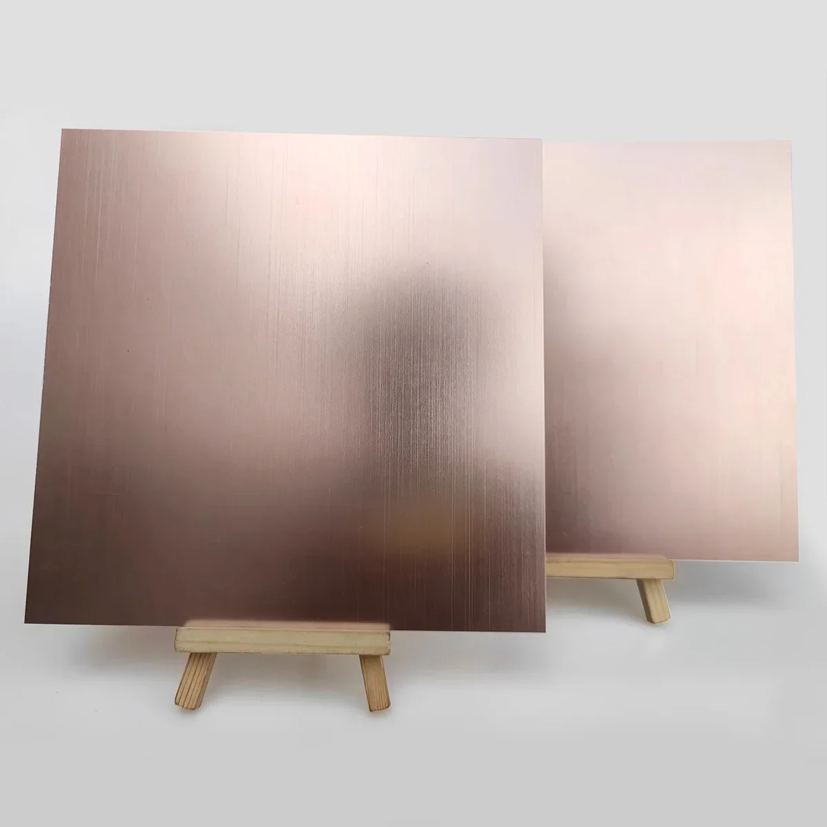 Rose Gold 5052 Aluminum Alloy Plate Brushed Anodized Aluminum Plate Size100x100 200x200 200x300 300x300mm Thk0.5/0.8/1/1.5/2mm