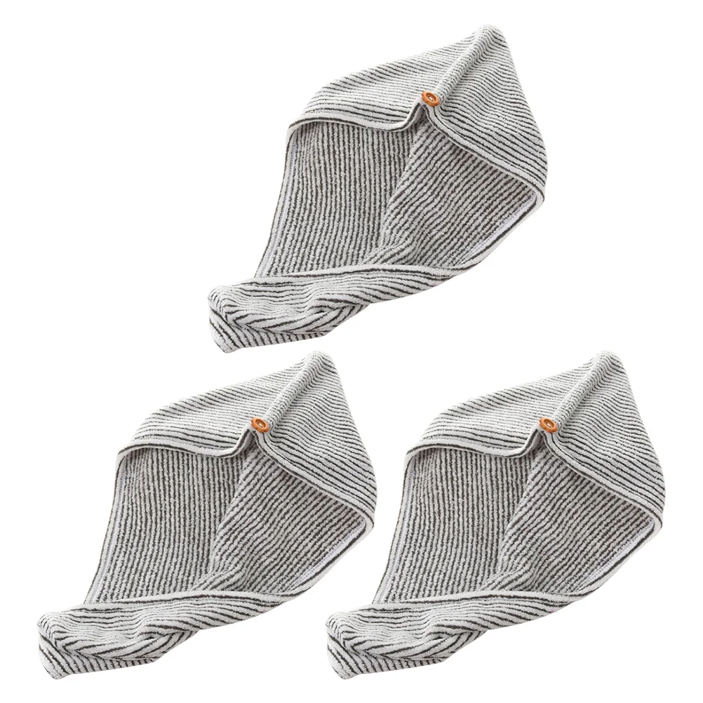 

3Pcs Hair Drying Cap Bamboo Carbon Fiber Super Absorbent Quick Dry Towels Fast Drying Caps for Men Women Dry Hair Cap