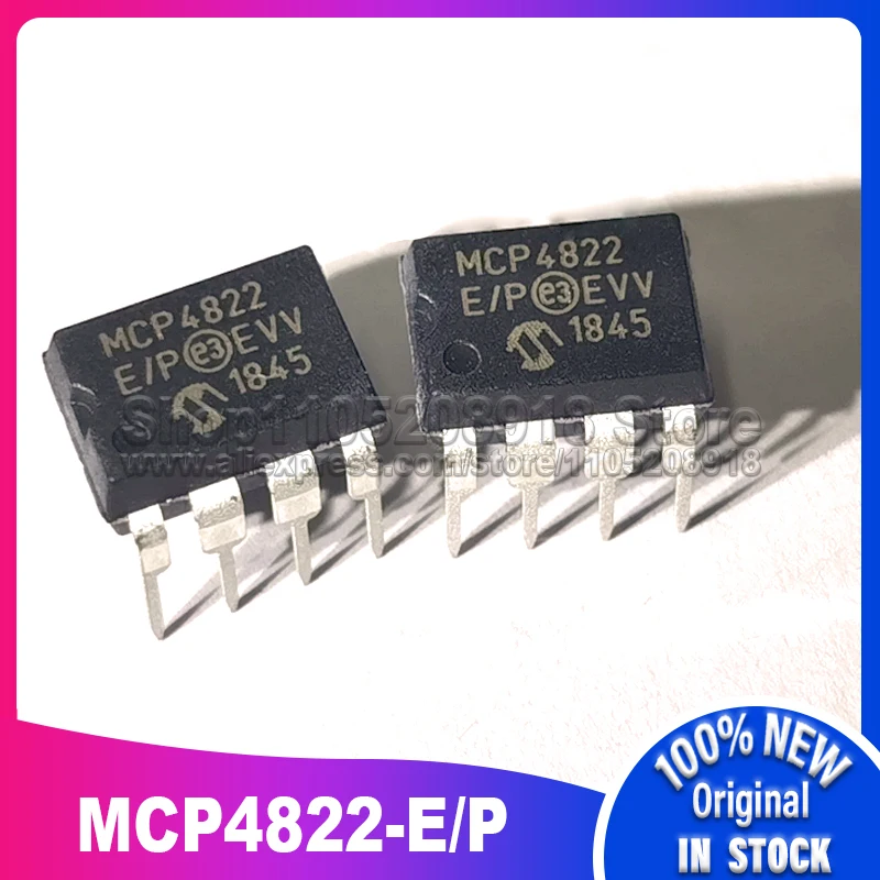 10 unids/lote MCP4822-E/P MCP4822E/P MCP4822 DIP-8 100% nuevo stock puntual