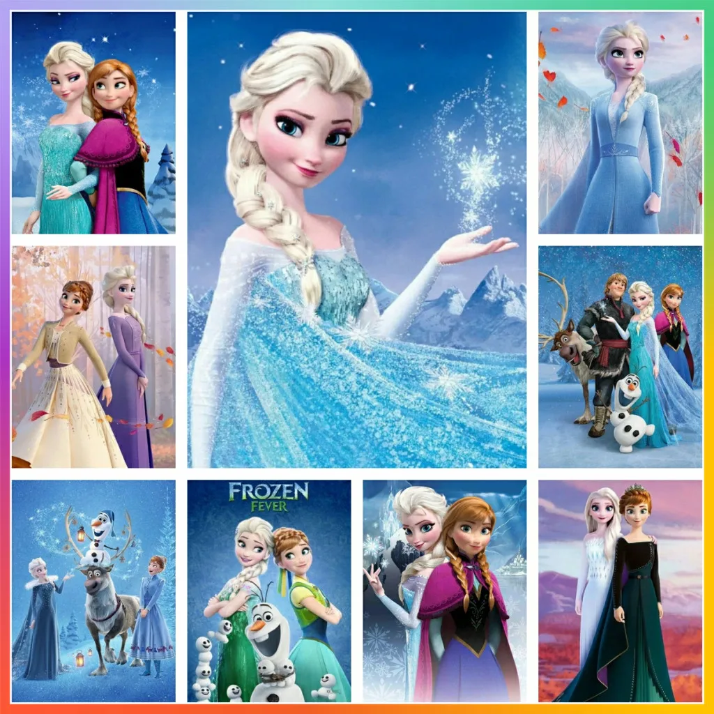 Pintura de diamantes de princesa Elsa Disney, punto de cruz, mosaico bordado, decoración del hogar, 5D, arte DIY, taladro Artificial, recién llegados