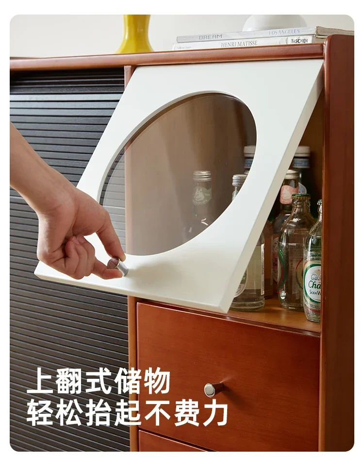 Обеденный боковой шкаф в средневековом стиле, интегрированный у стены, шкаф для хранения чайного ведра, входная стойка для крыльца