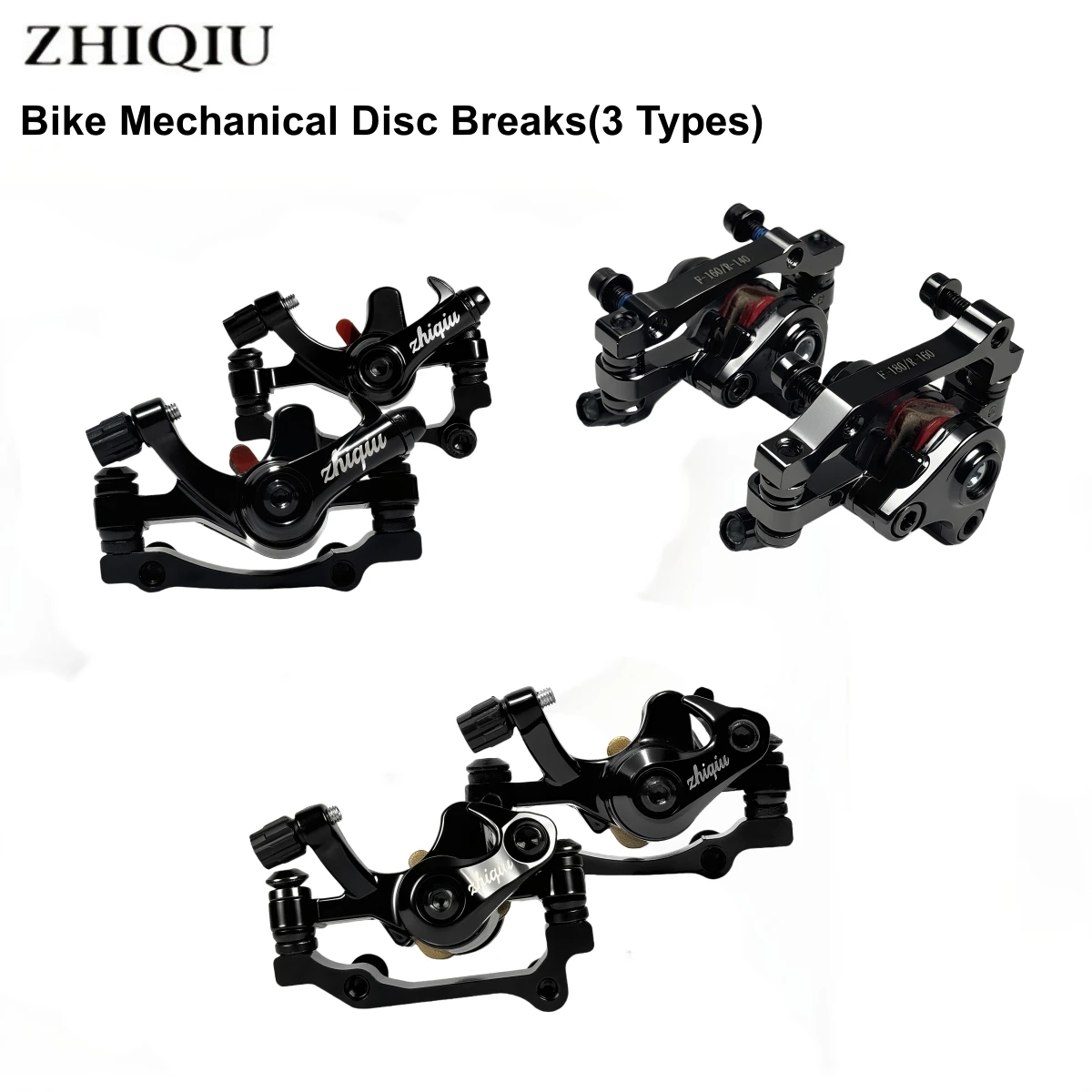 1 زوج دراجة قرص الفرامل الميكانيكية ، العالمي الأمامي والخلفي قرص الفرامل الميكانيكية الفرجار للدراجات الجبلية ، دراجات قابلة للطي ، الطريق
