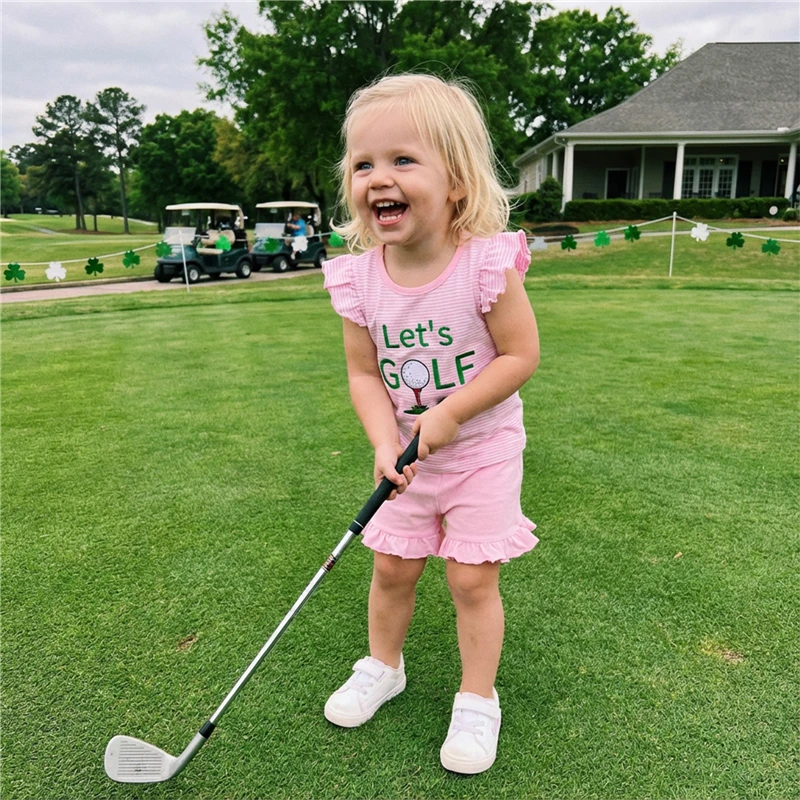 

Комплект детской одежды для девочек из 2 предметов: футболка с вышивкой и рукавами-крылышками и шорты.