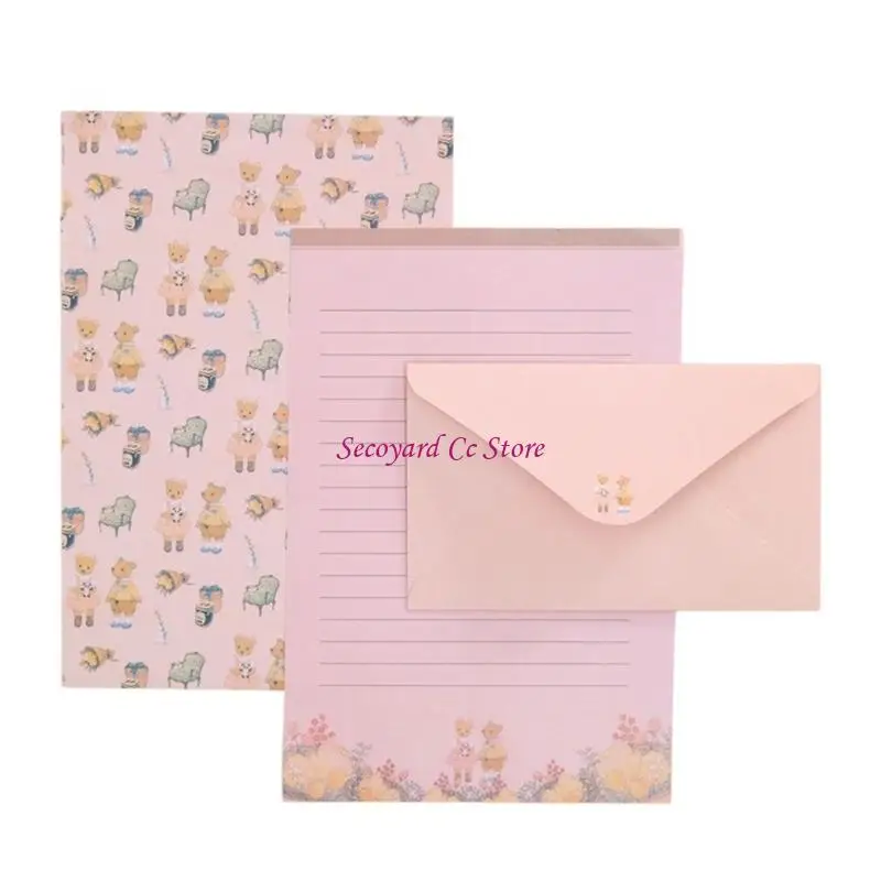 

Набор конвертов для корреспонденции N3UC с нежным цветочным узором и изображением дикой природы