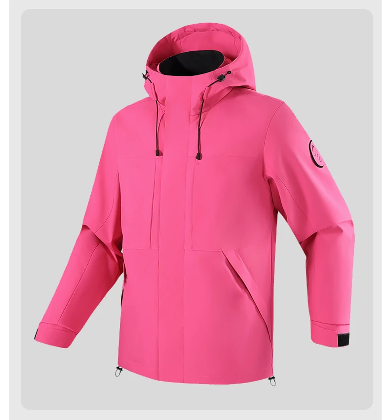 LNGXO Wasserdichte Windjacke für Damen und Herren, Outdoor-Sport, winddichte, einlagige Jacke, Wander-, Trekking-, Bergsteiger-Regenjacke – Detail 17