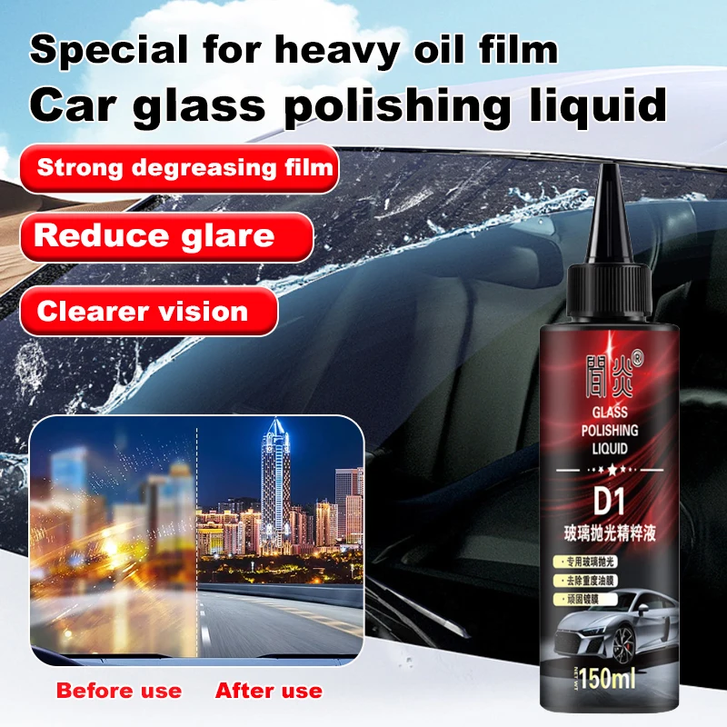 Limpador de arranhões com luz líquida para polimento de vidro automotivo, removedor de filme de alto brilho, spray de polimento de corpo de carro para limpador de brilho de para-brisa