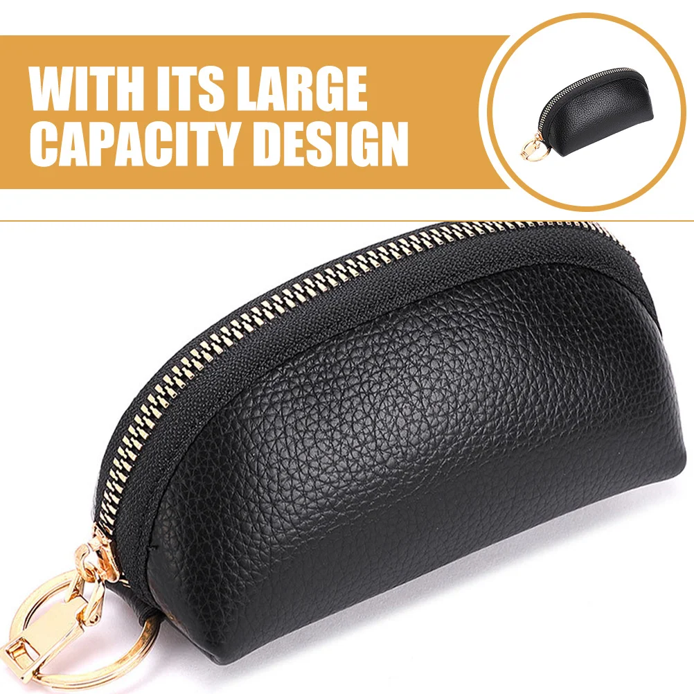

PU Car Key Bag Large Capacity Stylish Mini Key Holder Wallet Organizer for Multiple Keys Change Pocket