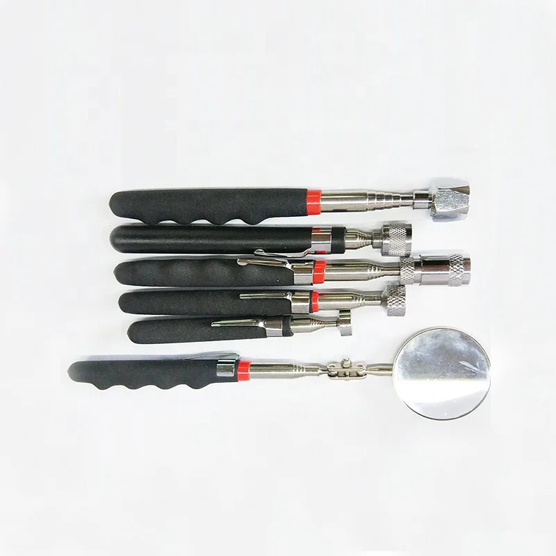 

Vehicle Car Repair Tool Telescoping Inspection Mirror Magnetic Pick Up Tool with LED Light