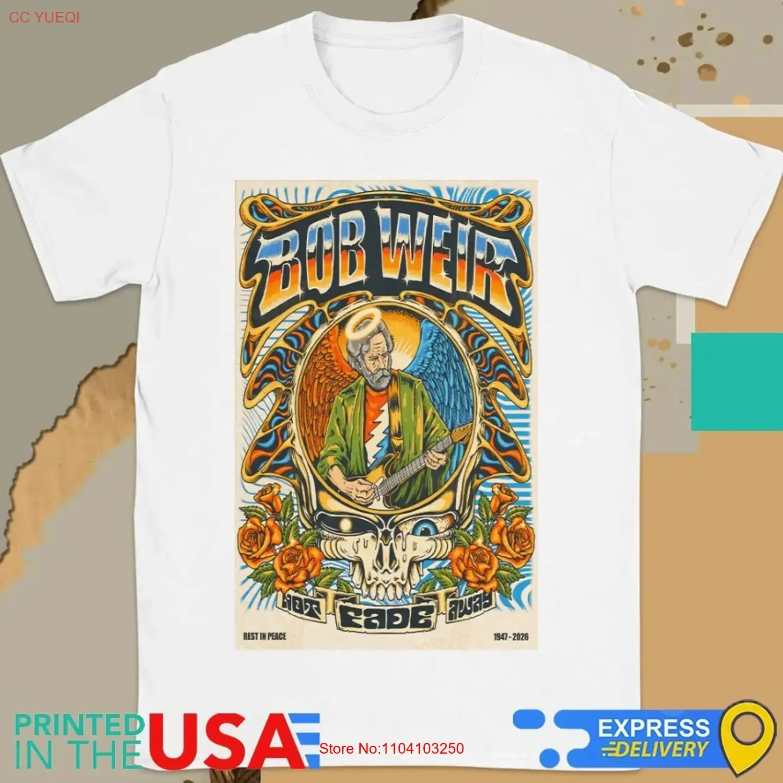 Bob Weir Rest In Peace 1947 2026 T shirt S to 5XL UR542 vintage Washed homme Casual Stylish fashion designer clothes