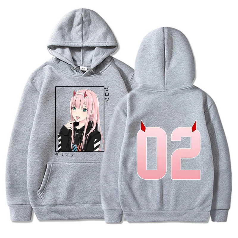 New Fashion Autumn and Winter Anime Zero Two Print Hoodie Sweater Women Harajuku Y2K Pullover Hoodie