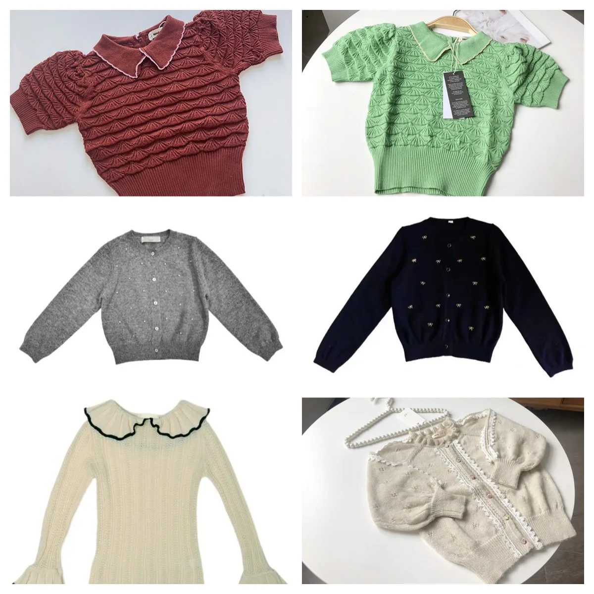 

Winter New Children'sweater Kids Girls Lapel Knit Pullover Sweater Toddler Cardigan