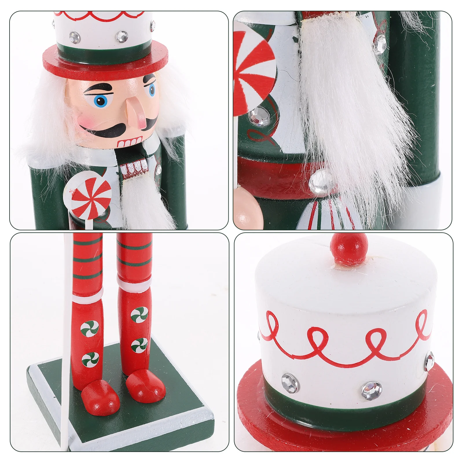 

Wood Nutcracker Figurine Christmas Decoration Unique Wooden Soldier Mini Table Ornament Festive Holiday Gift for Loved Ones