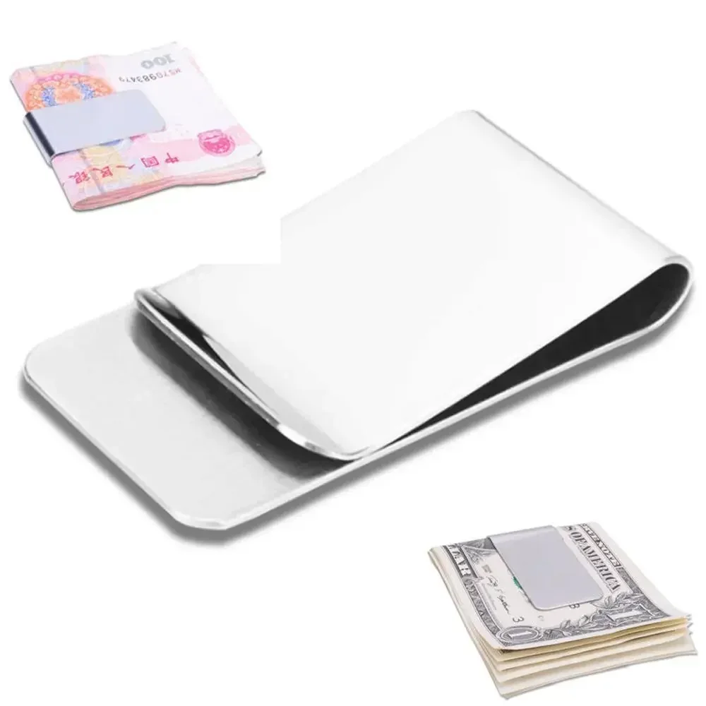 Stainless Steel Metal Money Clip Creative Banknote Clip Belt Clip Personality Bookmark Clips Wallet Ticket Folder