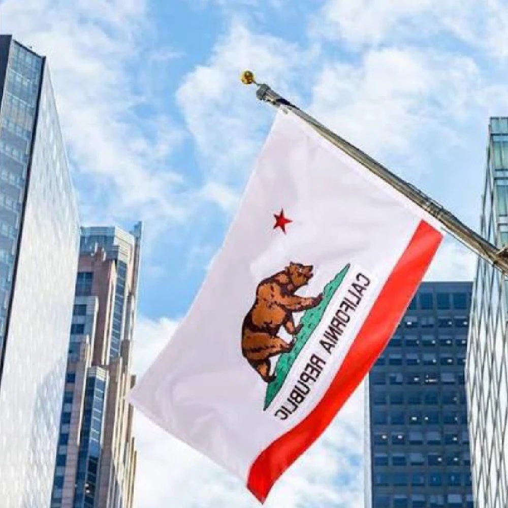 90x150cm California State Flag Polyester Bear Banner Easy-to-Hang for Festivals And Gatherings - Californian Pride Hanging Decor