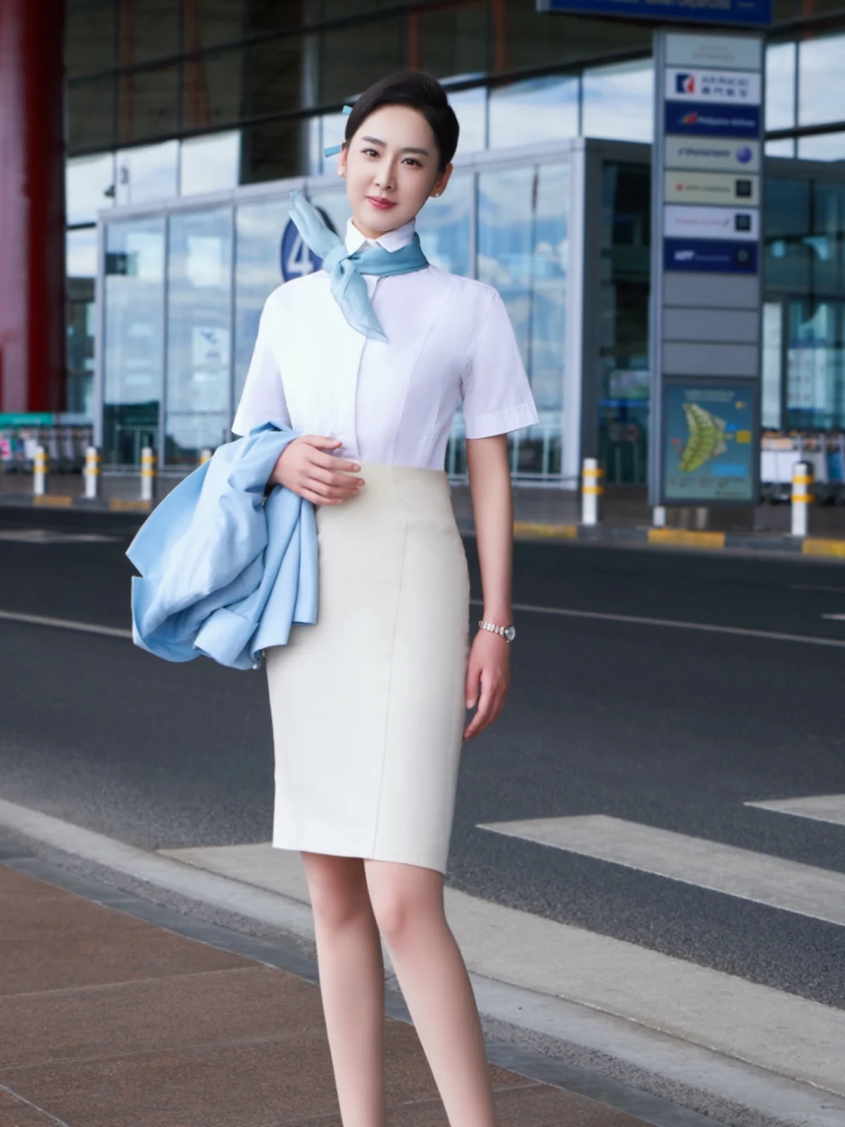 orme de Azata de Korean Air, Estilo E de Diosa, Ropa de Trabajo de Alta Gama, Ropa Profesional OL, Traje de Nego...