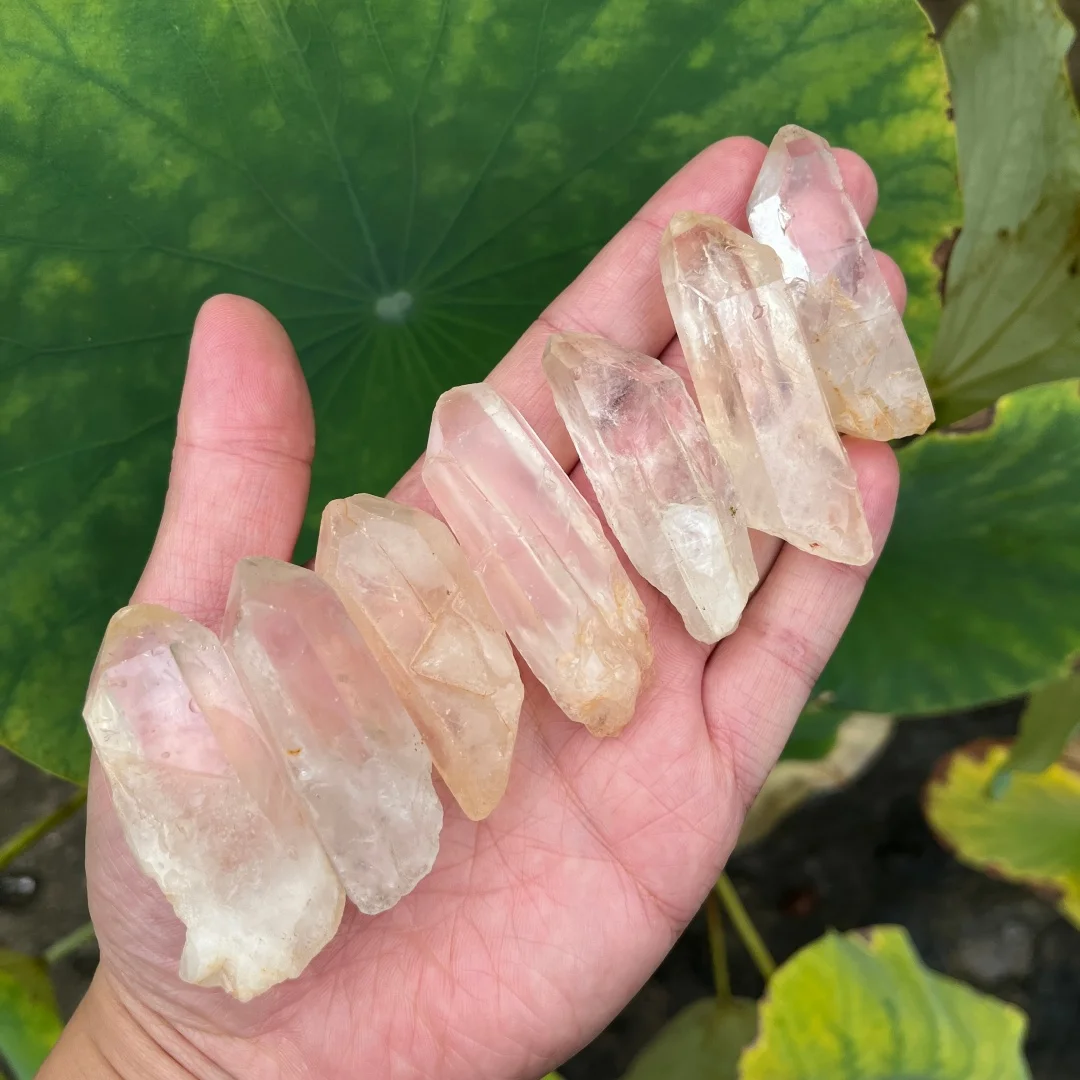 7pcs Natural Clear Quartz Crystal Sticks Raw Points Unpolished Healing Reiki Crystal Grid Energy Stone