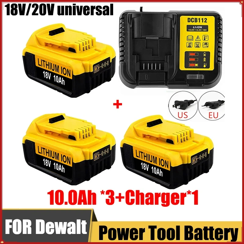 100% Original 10Ah Lithium Replacement Battery For Dewalt 18V Battery DCB184 DCB200 DCB182 DCB180 DCB181 DCB182 DCB201 DCB206