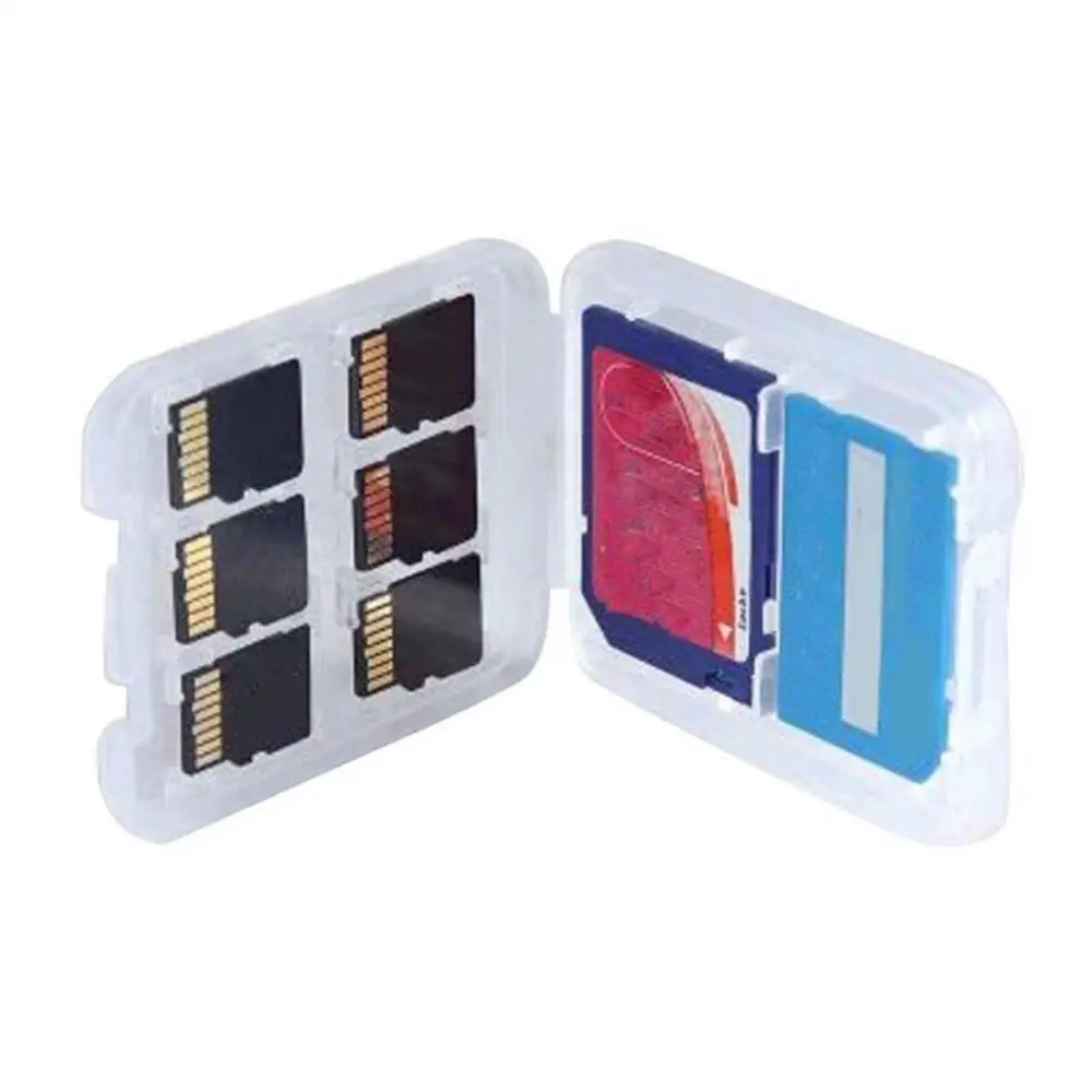 Multifunctional Memory Card Clear TF SDHC MSPD Storage Box Holder Case