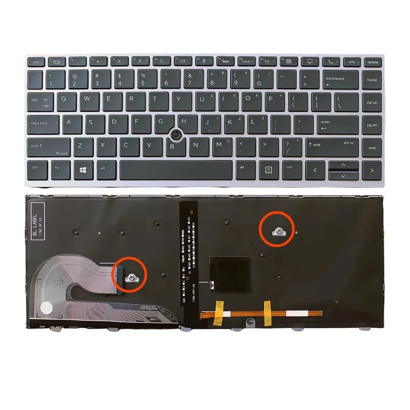 

New Laptop Backlit Keyboard Replacement Keyboard for HP 840 G5 G6 745 G5 846 G5 848 G5 zbook14U G5