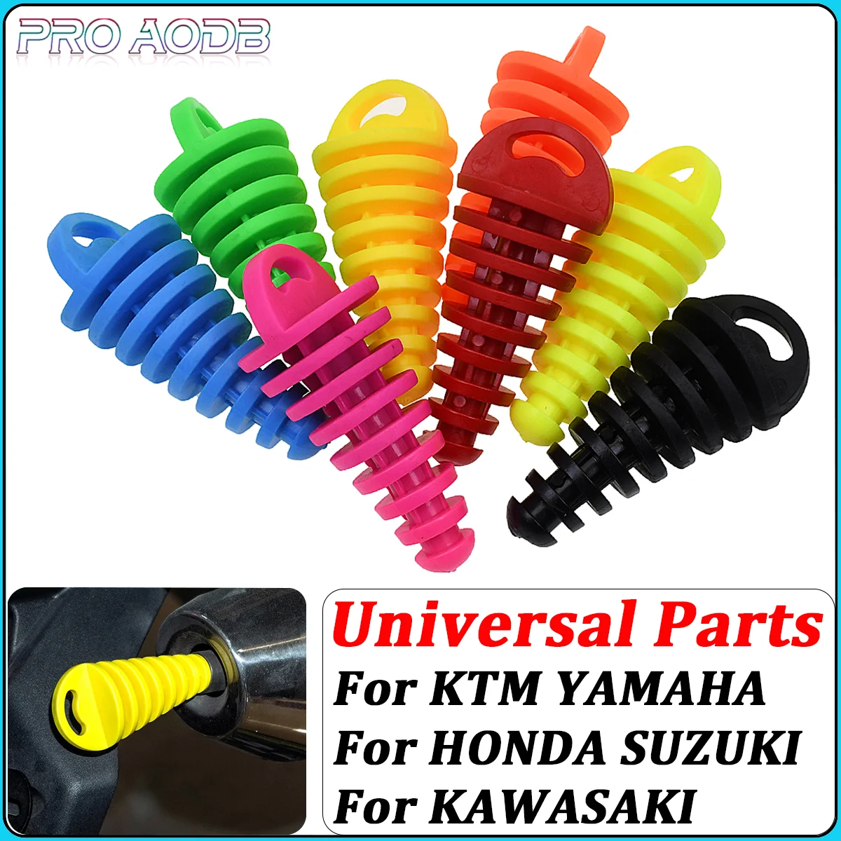 

Motorcycle ATV Exhaust Pipe Plug Tailpipe PVC Air Bleeder Plug Wash Plug Pipe Protector For Yamaha Honda Kawasaki Suzuki KTM etc