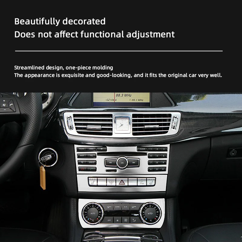 Car Center Console Air Conditioning CD Control Panel Cover Trim For Mercedes Benz CLS 350 cls300 W218 2012 2013 Auto Accessories