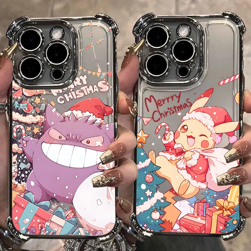 Christmas Pokemons Pikachus Gengar Case For Samsung Galaxy A56 A55 A54 A52 A53 5G A36 A34 A35 A73 A26 A25 A16 06 A07 Phone Cover