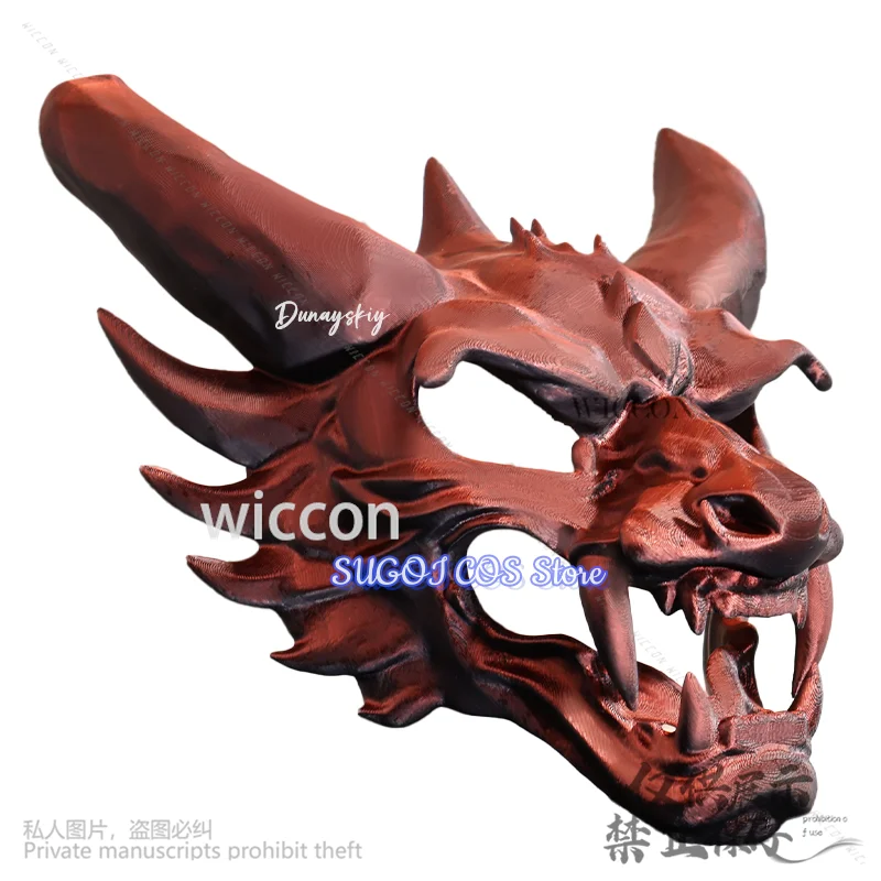 أنيمي اليابانية الشيطان الساموراي التنين ثلاثية الأبعاد أقنعة حمض البوليلاكتيك تأثيري حفلة الهالوين Deathcore الظلام فروي الدعائم كوس