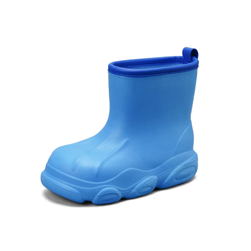 

New Children Boys Girls Fashion EVA Rain Boots Non-slip Kids Soft Rainboots Waterproof Water Shoes Wellies Boots