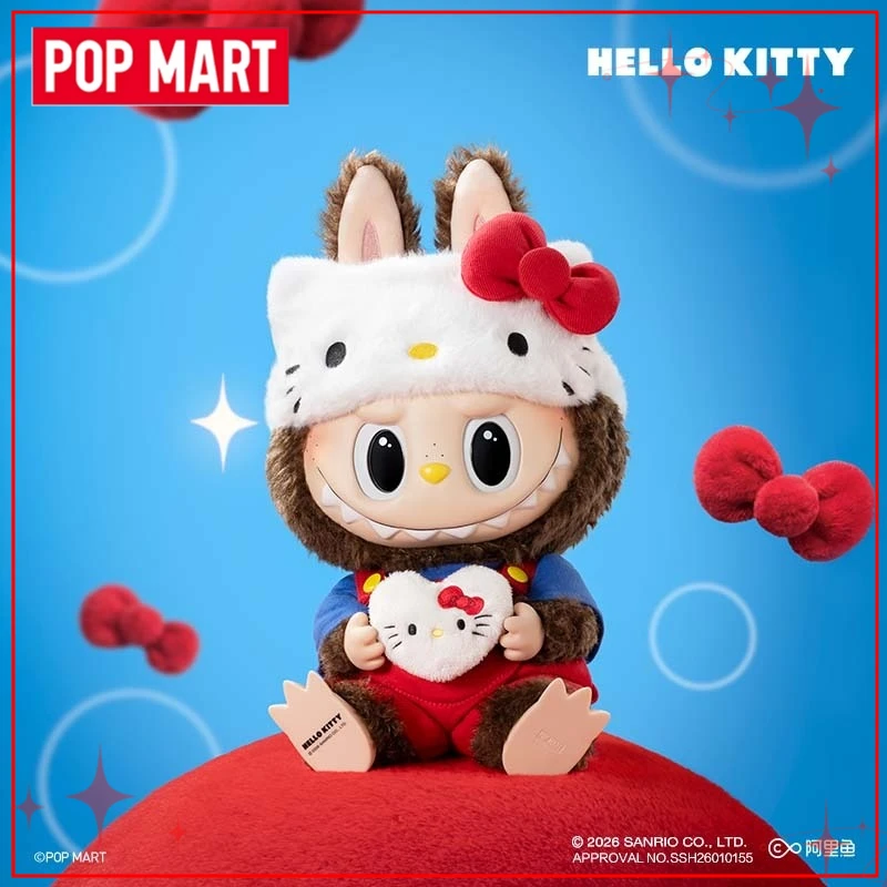 

New Genuine Pop Mart The Monsters Hello Kitty Series Rubberized Coating Plush Doll Gift