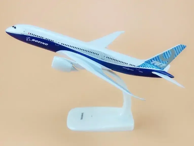 20cm Prototype Airplane Model Boeing B787-9 aircraft  Metal Solid simulation airplane model for kids toys Christmas gift