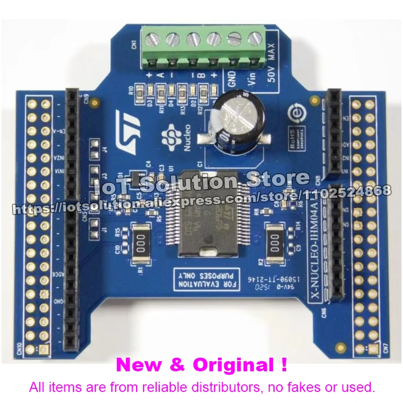 X-NUCLEO-IHM04A1 Dual brush DC motor driver expansion board based on L6206 for STM32 Nucleo