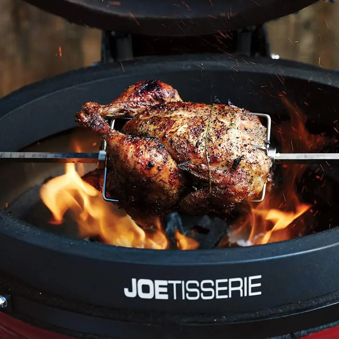 Kamado Joe KJ-TISSERIENA JoeTisserie Rotisserie Grill Accessory for Classic Joe Grills,Black