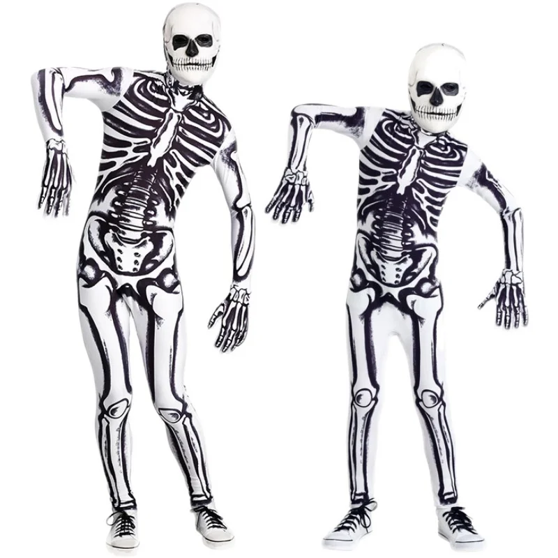 Halloween Cosplay Kostüm aldult kinder Schädel Horror Skeleton Kleidung Scary Lustige eltern-kind-Rolle-spielen Party Realistische