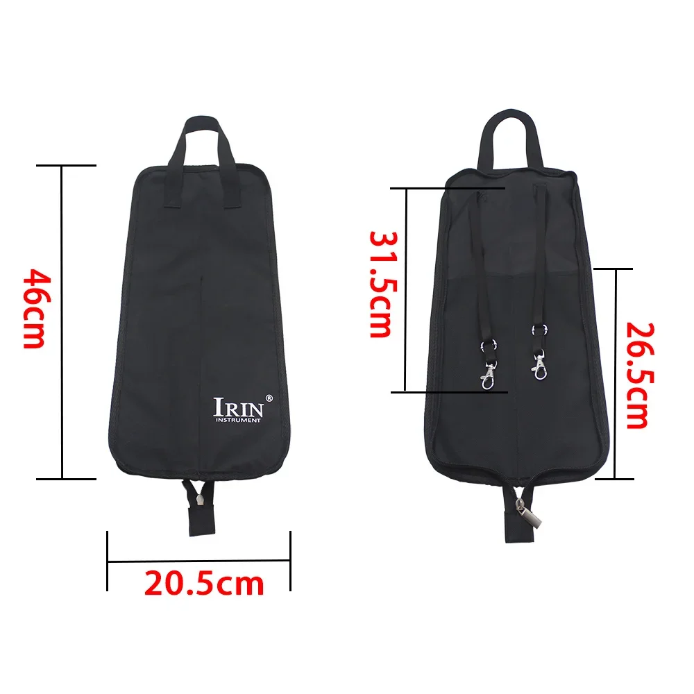 IRIN Drum Stick Black Bag Oxford Cloth Drumstick Thicken Colorful Case Waterproof Handbags Carrying Strap Percussion Accessories