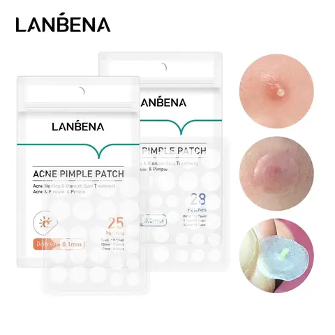 LANBENA Acne Pimple Patch 25pcs Daily Use Invisible Acne Stickers Blemish Treatment Acne Concealer Makeup