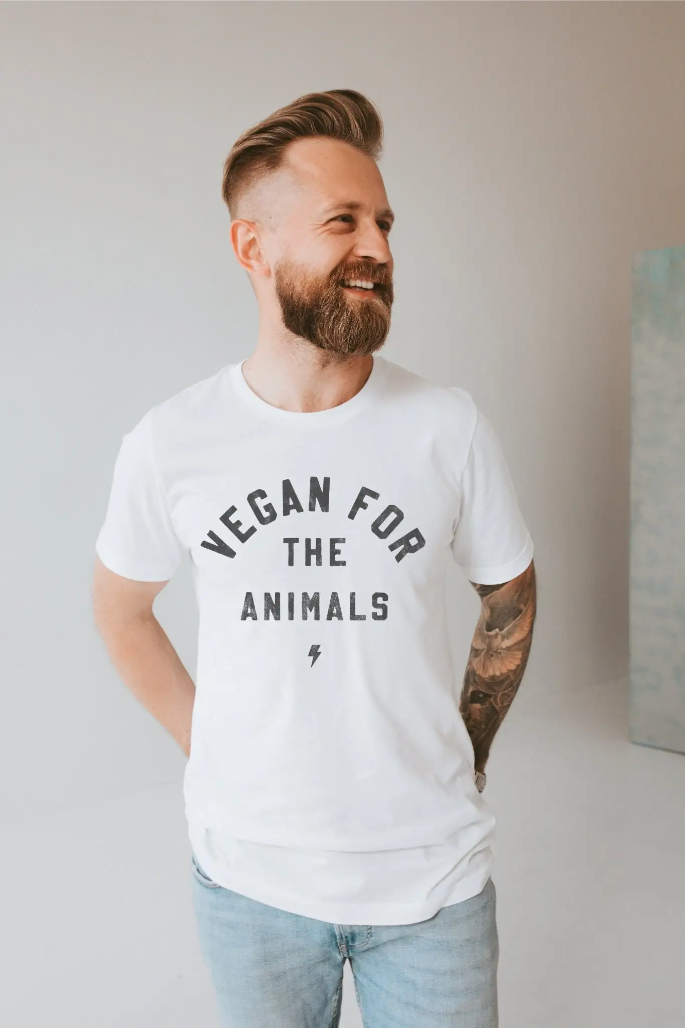 Vegan for the animals shirt Powered By Plants plant based herbivore T fitness athlete tee