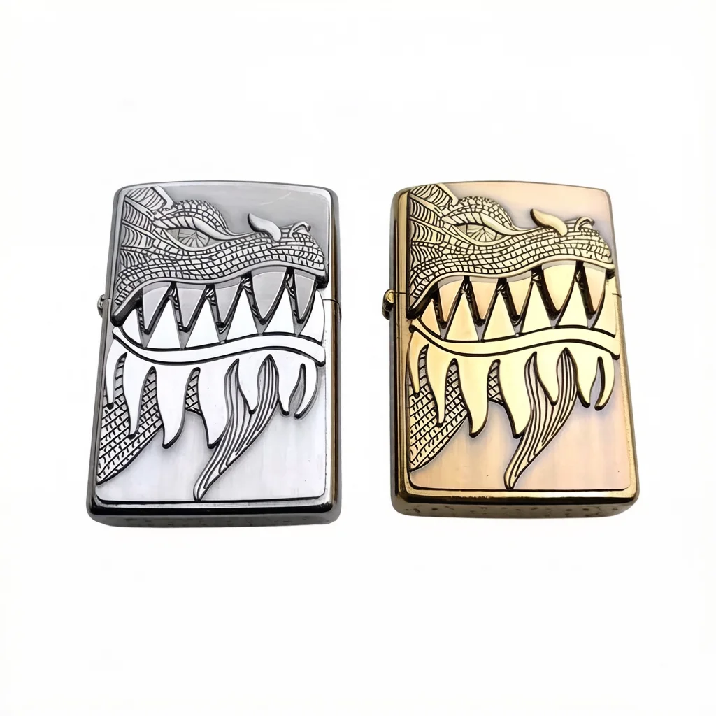 DIY Metal Badge Sticker Decoration Parts Accessories Surprise Dragon Head For ZP Zorro Lighters