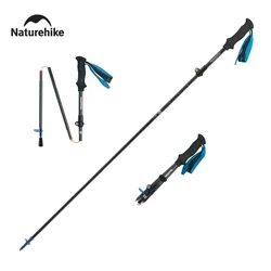 Naturehike Camping Walking Stick 175g Ultralight High Load Full Carbon Fiber Walking Cane 5 Section Folding Outoor Trekking Pole