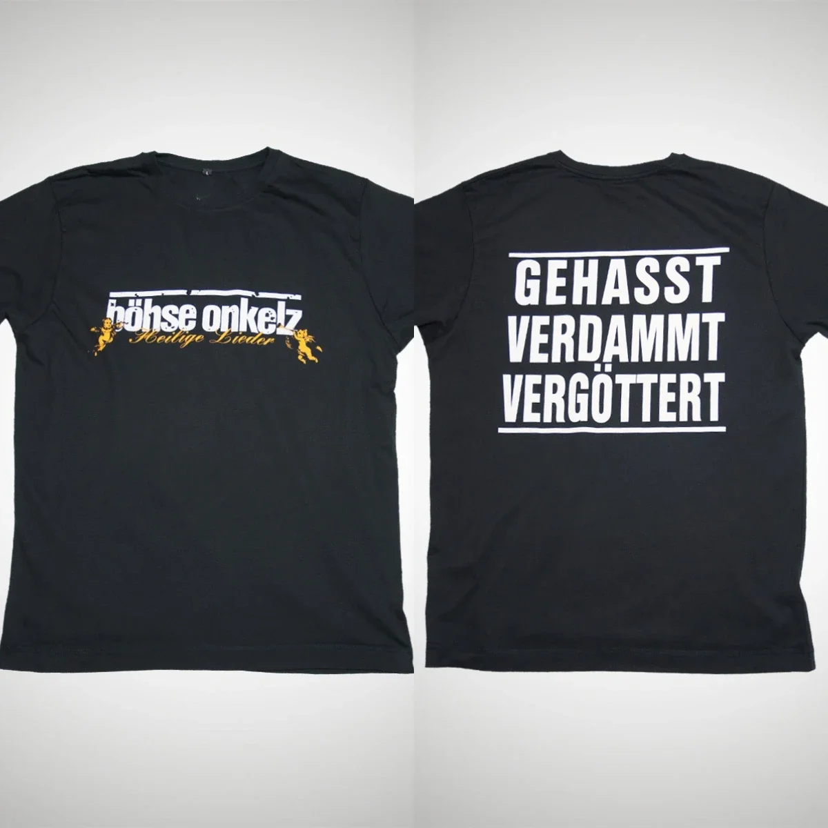 تي شيرت فرقة الروك الشهيرة Ehasst Verdammt Vergomt II محيطي كبير الحجم Y2k تي شيرت قطني غير رسمي بوهس Onkelz 40 سنة هدية للمشجعين