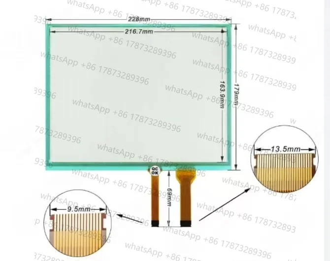 GT2710-VTBA GT2710-VTBD Touch Screen Panel Glass Digitizer for  GT2710-VTWD GT2710-VTWA GT2710-STBA with Front Overlay