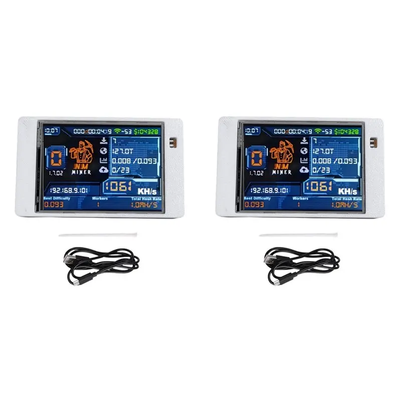 ABVG-2X 1060Kh/S Nmminer Nerdminer Solo Miner 2.8 Inch Color Display Bitcoin BTC Crypto Solo Lottery Miner Nmminer