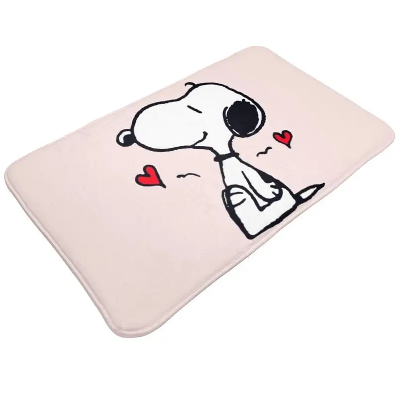 Custom Cartoon Snoopy Woodstock Animation Doormat Mat Anti-Slip Kitchen Bath Garden Rug Carpet 40*60cm