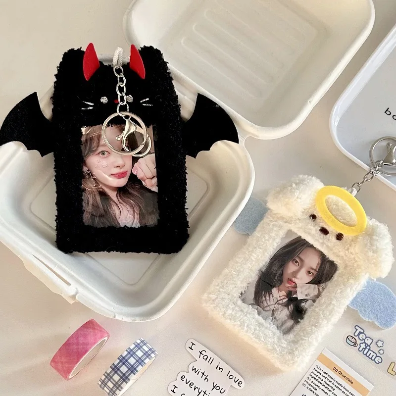 Plush Picture Frames ID Card Set 3 Inch Cute Animal Campus Meal Card Small Card Photo Portable Pendant