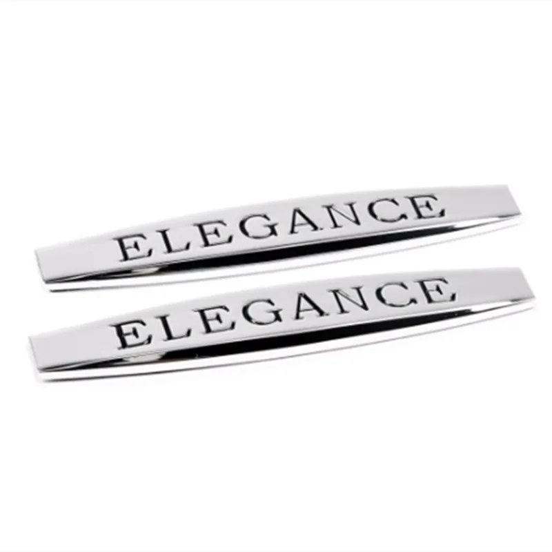 For Mercedes Benz W210 W124 W204 W203 W168 AMG CLS GLA ML CLK ELEGANCE Logo Car Sticker Fender Styling Metal Decal Emblem Badge view 3