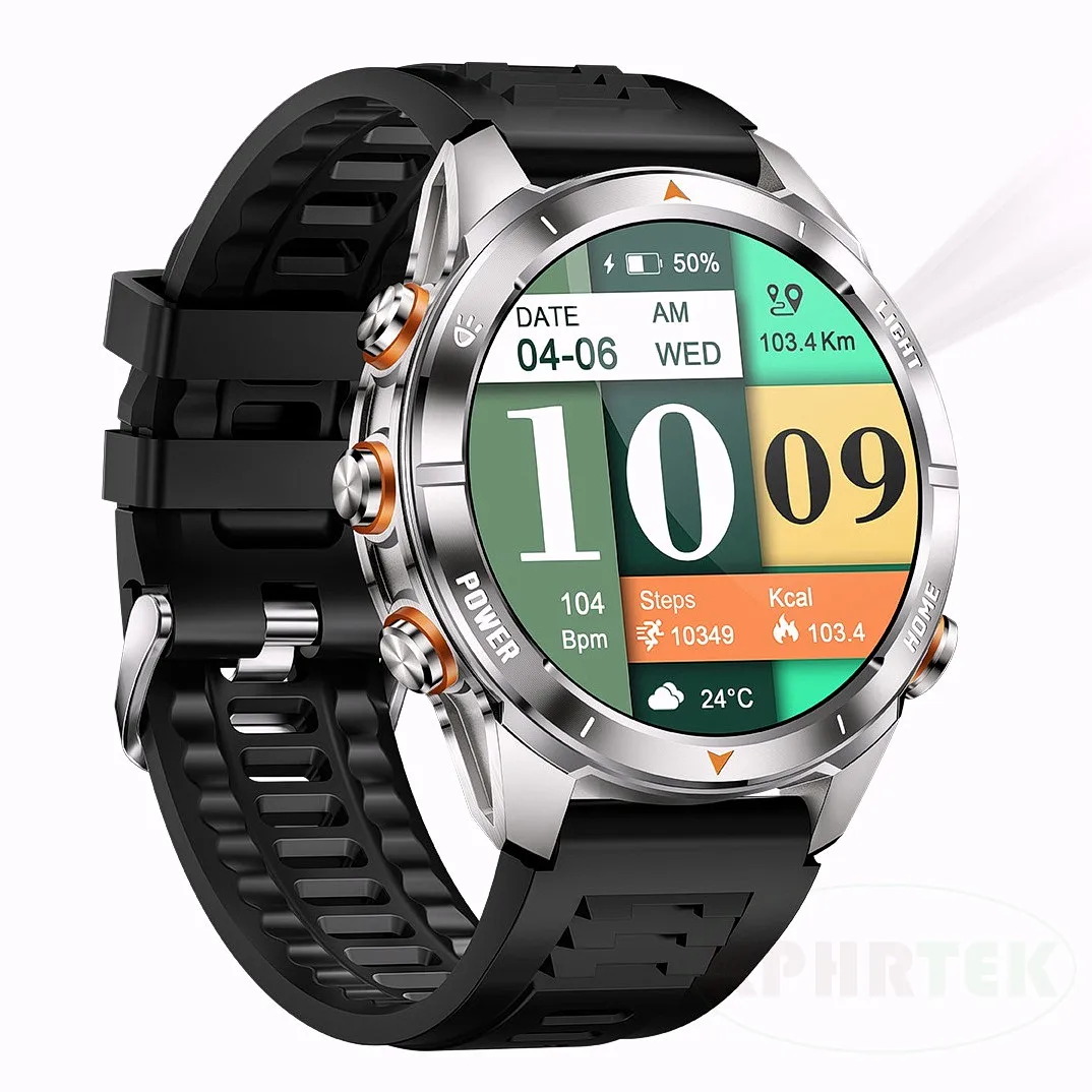 ساعة ذكية KT80، شاشة 1.46 بوصة، 360*360 بكسل، خطوات، مسافة، سعرات حرارية، وضع رياضي، مساعد صوتي، دفع رسالة #2