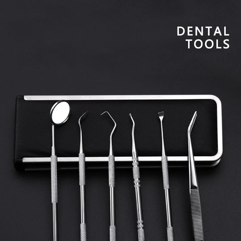 Aço inoxidável Placa Dental e Ferramenta de Remoção de Tártaro, Kit Espelho Dental, Boca Bolso, Tooth Care Appliance, 1Pc