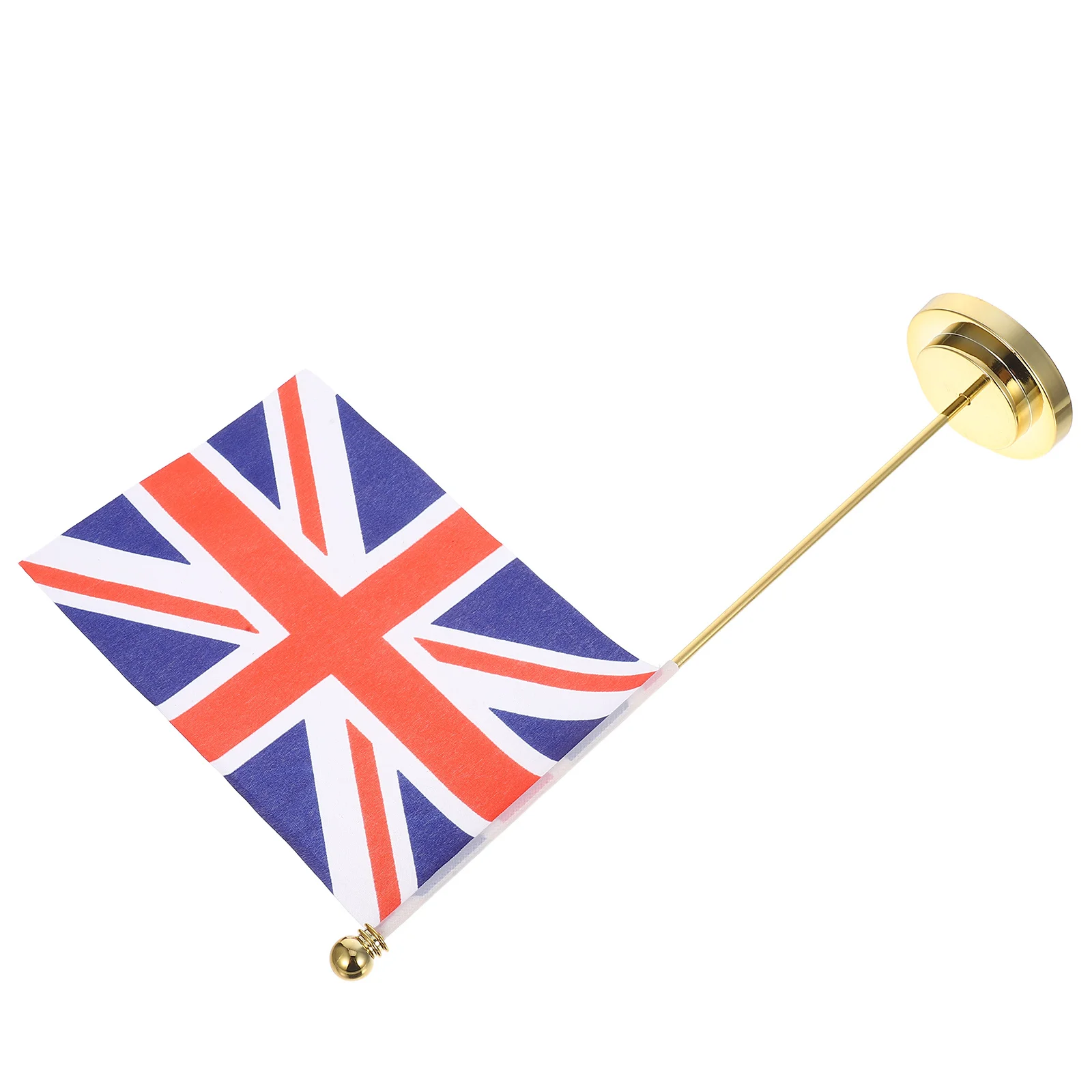 

British Desk Flag Set 12.18 X 8.25 Inch Uk Office Decor Sturdy Stand Base Elegant Design Tabletop Flag Holder Uk Desk Decoration