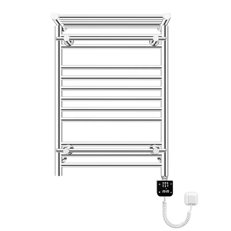 Electric Adjustable Towel Warmer Radiator Wall-Mounted Stainless Steel Towel Rack 180 Rotation Smart Constant Temperature Hotel