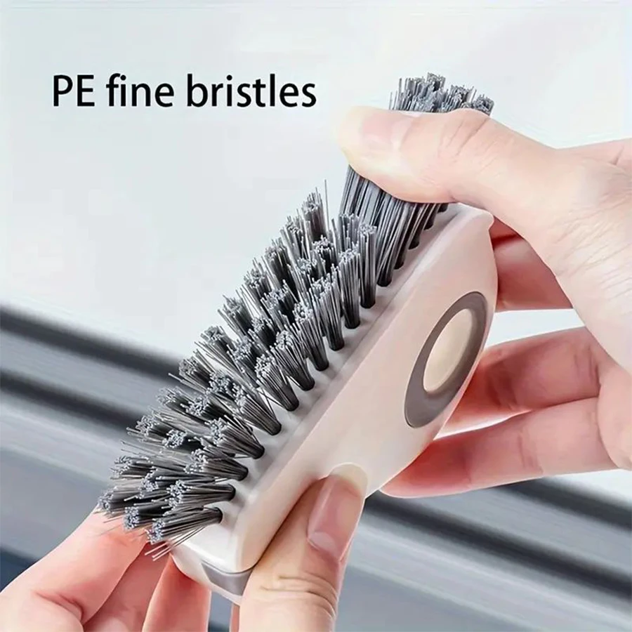 1pc cleaning brush Window rail cleaning tools 2 in 1, window groove hair cleaning brush tool Grip brush Slot cleaning brush